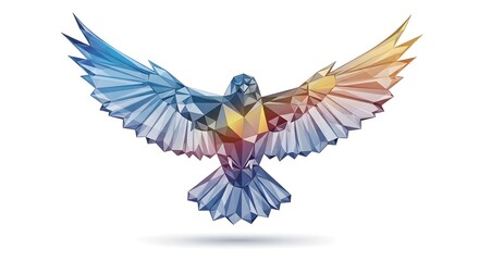 Fototapeta premium eagle with wings isolated background