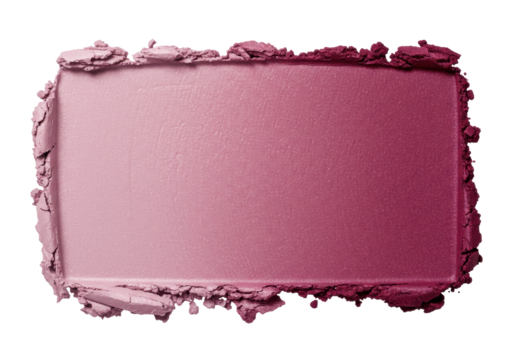 Ombre blush isolated on transparent background, pink and burgundy gradient makeup powder for beauty and cosmetics
