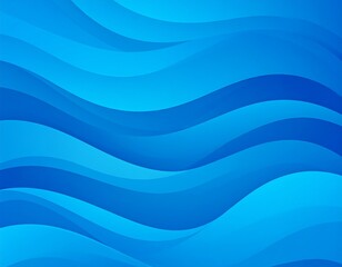 Abstract image with layers of flowing, curving shapes in varying shades of blue, giving a sense of depth and motion