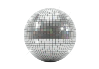 Shiny disco ball PNG illustration isolated on transparent background for party decoration and design element