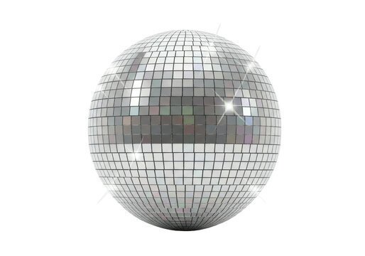 Shiny disco ball PNG illustration isolated on transparent background for party decoration and design element