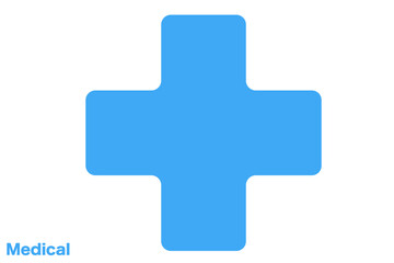 医療のシンプルアイコン　十字