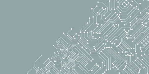 Printed circuit board. Abstract futuristic circuit board. Hi tech digital circuit board. Futuristic technology design elements. Vector illustration 