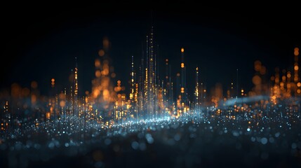 sleek glowing sovereign data visualization over dark background