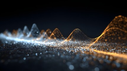 sleek glowing sovereign data visualization over dark background