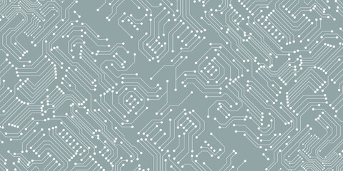 White technology on blue background. 