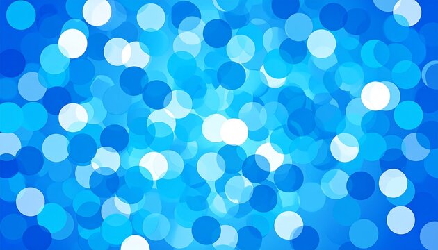 An abstract blue background composed of numerous translucent, blurred circles and dots, varying in size and brightness, creating a bokeh effect