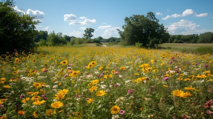 Obraz premium field of dandelions