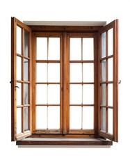 Obraz premium Open wooden window