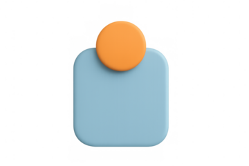 User profile icon in 3d rendering with generic avatar for social media and online account representations