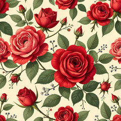 seamless background with roses