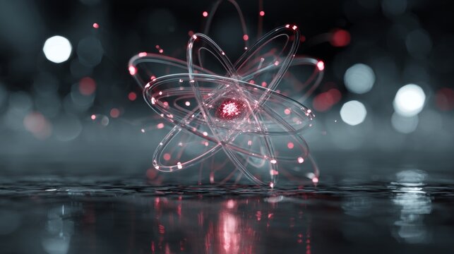 Digital dreams: exploring the atomic universe through ai lenses. Heart monitoring. Illuminating atoms: vibrant pathways in tech-driven illustrations. Bone structure. Health assessment.