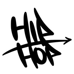 Hiphop Text Graffiti Tagging Illustration 