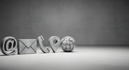 Connect globally with essential contact icons email phone map and globe for business communication
