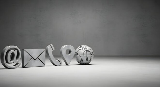 Connect globally with essential contact icons email phone map and globe for business communication