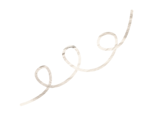 Line curl with curvy swirl and abstract silver cable shape. Shiny metallic element with glossy