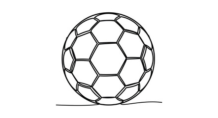Obraz premium Soccer ball outline football sport