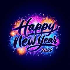 Happy New Year 2026 Celebrate with vibrant fireworks and joyful wishes for the upcoming year