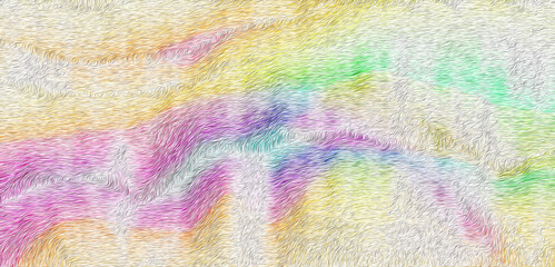Abstract Pastel Rainbow Texture with Soft Wavy Lines and Brush Stroke Pattern – Colorful Artistic Background