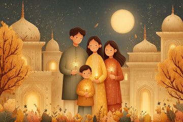 Diwali Festival Celebration &mdash; Lights, Family, Spices, and Joyful Indian Traditions