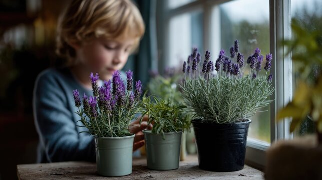 Hands Learning Plant Care Indoors
