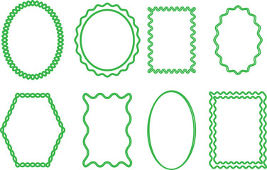 vector illustration of a set of floral frames