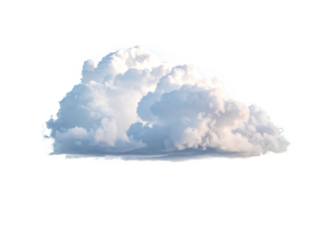 cloud floating isolated on transparent png