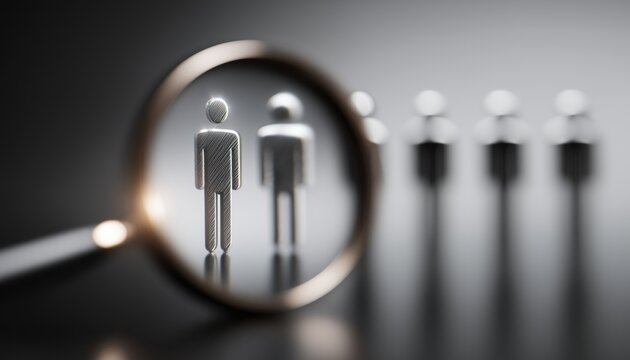 Human Resources, Crm, Data Mining And Social Media Officer Seeking Employees Without Gender Discrimination In The Selection Process. Broad View With Bokeh Effect.