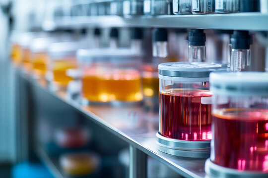 Scientists Conducting Bacteria And Virus Research In A Modern Laboratory With DNA Structure Generative AI - Powered by Adobe