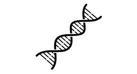 Dynamic DNA helix symbol representing genetics, science, and medical research concepts