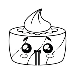 Tuna sushi asian food character
