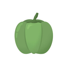 Cute Colorful Fruits and Vegetables Green Bell Pepper Paprika 