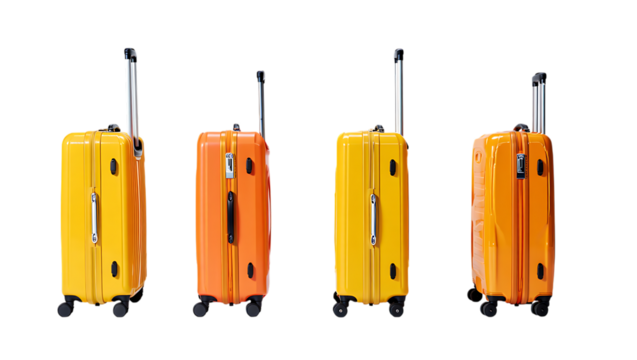Stylish Luggage Collection Modern Hard Shell Suitcases Travel Essentials for Vacation