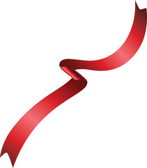 Red Curly Ribbon Decorative