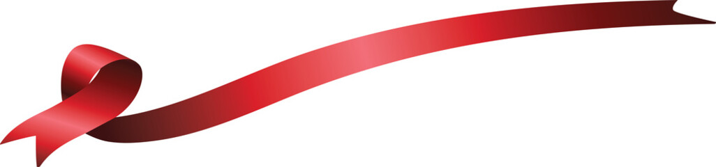 Red Curly Ribbon Decorative