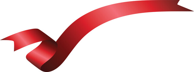 Red Curly Ribbon Decorative