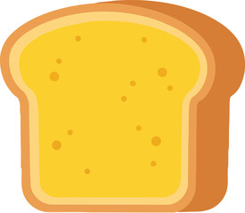 Golden delicious slice of toasted bread isolated on healthy breakfast food vector
