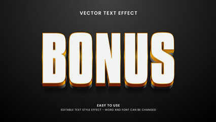Obraz premium bonus editable text effect 3d
