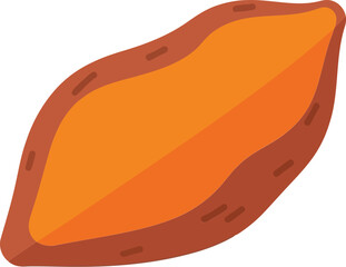 Sweet potato healthy root vegetable organic food ingredient simple graphic isolated vector
