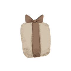 Wrapped a present box with a bow