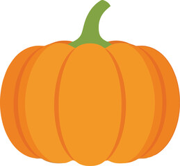 Ripe orange pumpkin autumn harvest seasonal vegetable isolated vector graphic vector