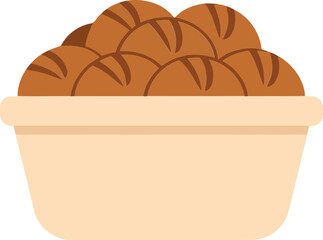 Nutritious cat food kibble in a simple bowl healthy pet nutrition diet concept vector