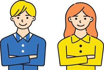 business man and woman in office