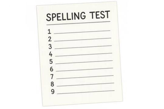Spelling test document with blank lines