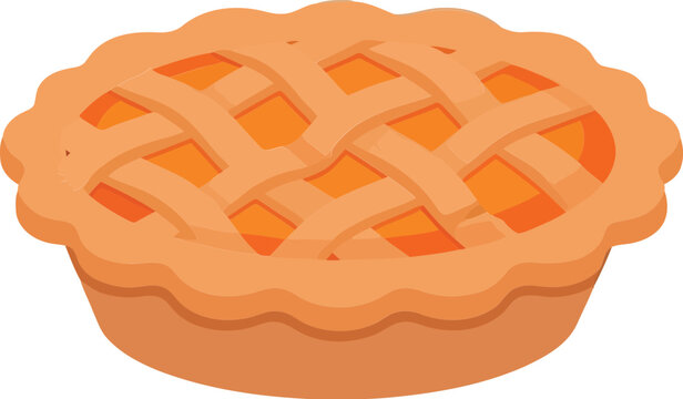 Sweet peach cobbler dessert delicious baked fruit pastry dessert culinary food photography vector