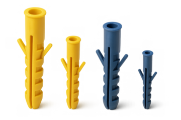 Plastic wall plugs for construction and hardware use