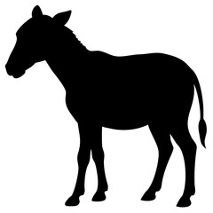 Zebra silhouette vector illustration