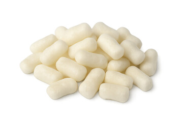 Korean tteokbokki rice cakes pile on transparent background