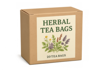 Herbal tea bags kraft box packaging