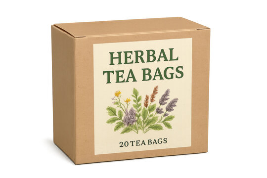 Herbal tea bags kraft box packaging